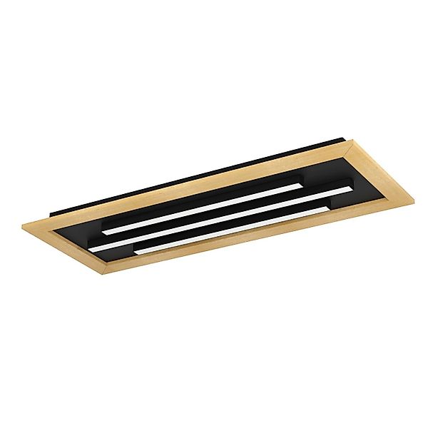 Eglo LED-CCT-Deckenleuchte Tirrenara 78 cm x 30,5 cm Schwarz günstig online kaufen