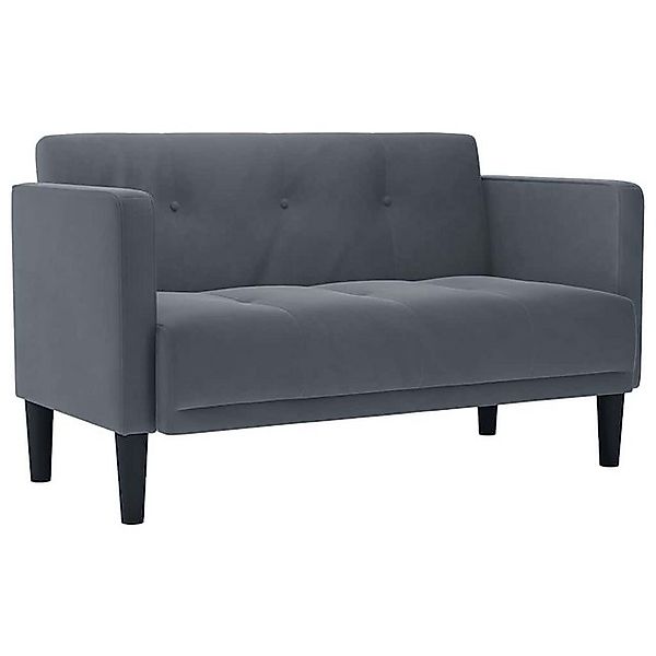 vidaXL Sofa Zweisitzer-Sofa Dunkelgrau 111 cm Samt günstig online kaufen