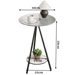 NUODWELL Beistelltisch Couchtisch Rund Glas Beistelltisch,2 günstig online kaufen