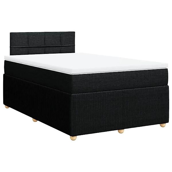 vidaXL Boxspringbett mit Matratze Schwarz 120x190 cm Stoff 3287397 günstig online kaufen