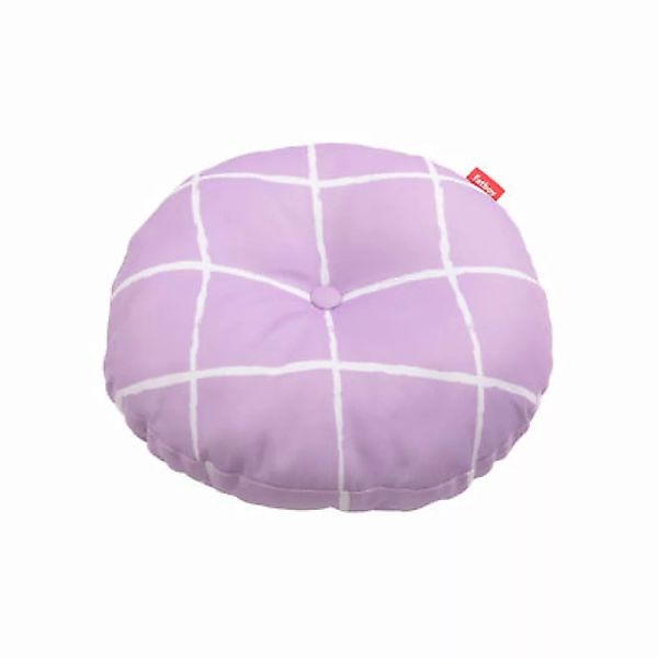 Outdoor-Kissen Circle textil violett / Ø 50 cm - Fatboy - Violett günstig online kaufen