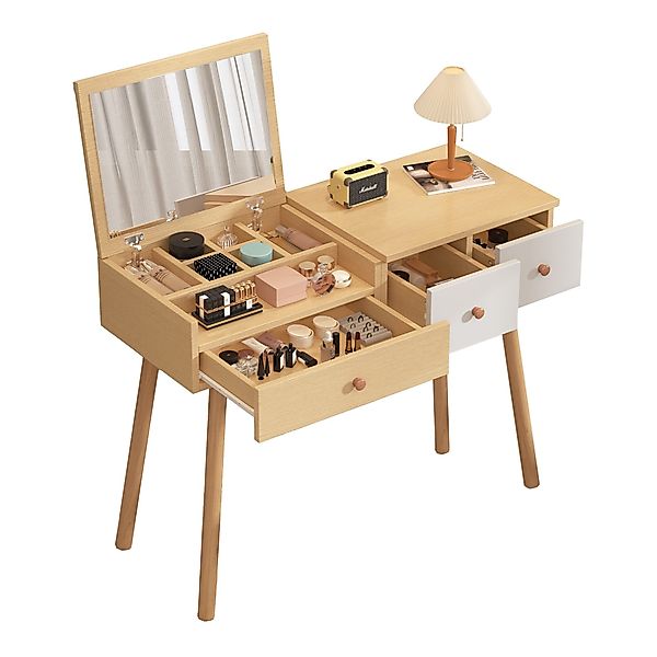 Merax Schminktisch 2-in-1 Funktion mit Schubladen, günstig online kaufen