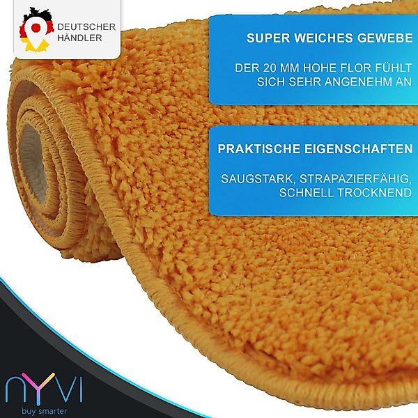 NYVI Badematte WC Vorleger mit Ausschnitt NYVISpa Lasalle Orange Toiletten günstig online kaufen