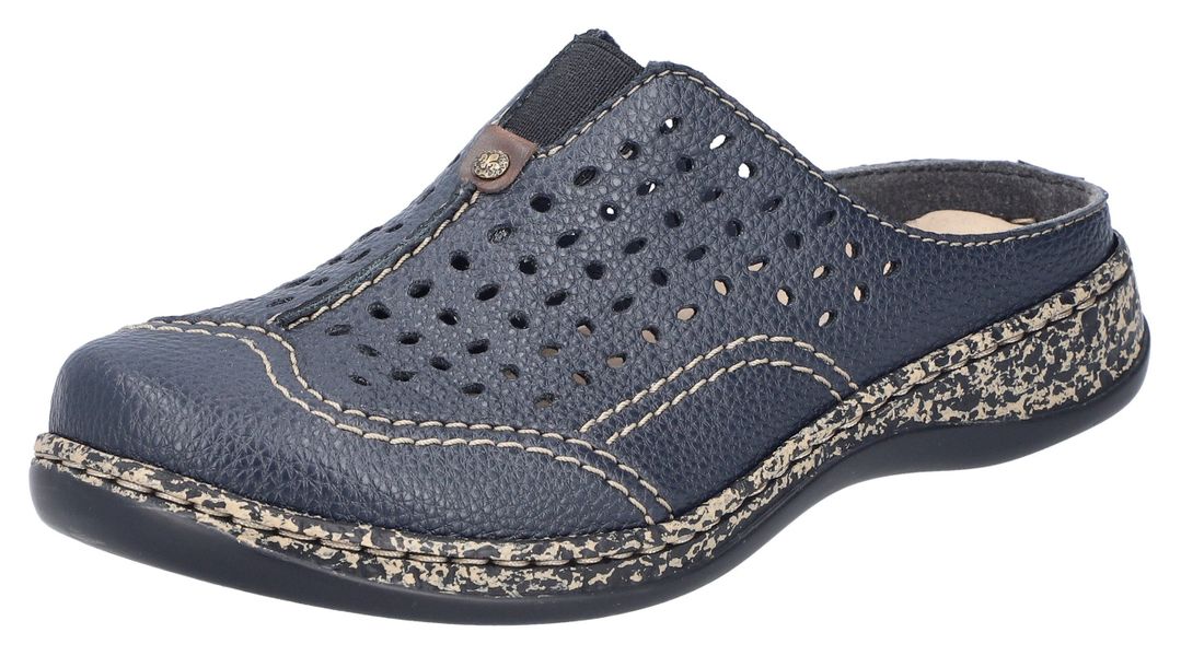 Rieker Clog Schlupfschuh, Hausschuh, Sommerschuh mit Perforation günstig online kaufen