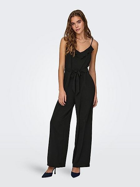 ONLY Jumpsuit Gürtel Taille Rüschen Schmale Träger ONLCALI S/L LONG JUMPSUI günstig online kaufen