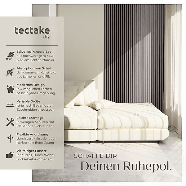 tectake Wandpaneel Akustikpaneele, BxL: 60x120 cm, (Komplettset, 4-tlg., La günstig online kaufen