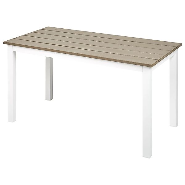Beliani Gartentisch MESSINA Heller Holzfarbton Weiss 100x52x50 günstig online kaufen