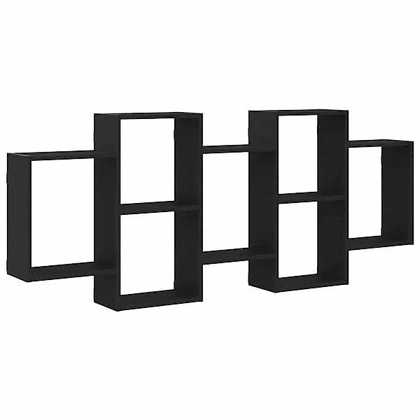vidaXL Wandregal Schwarz Eichen-Optik 159x18x65 cm Holzwerkstoff 868064 günstig online kaufen