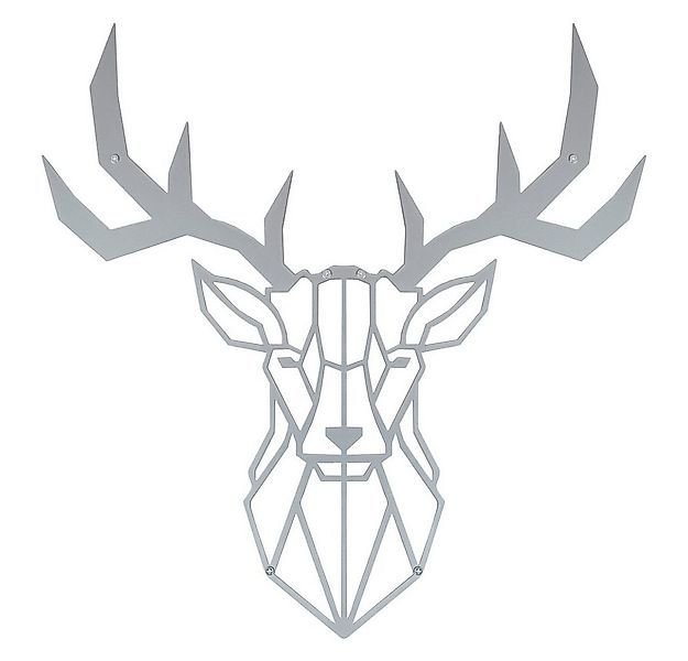 Hansmeier Wanddekoobjekt Wanddeko aus Metall, für Außen & Innen, Motiv Hirs günstig online kaufen