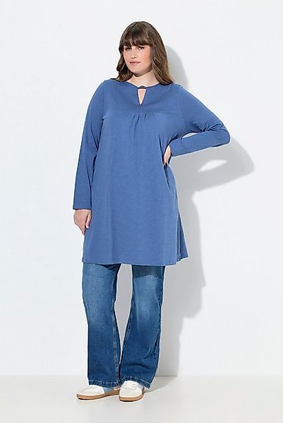 Ulla Popken Longshirt Longshirt A-Linie Tunika-Ausschnitt Langarm günstig online kaufen