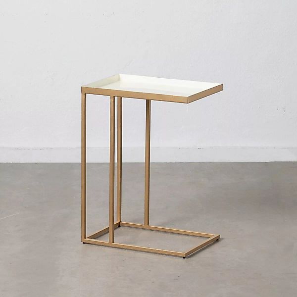 Beistelltisch 46 X 30,5 X 62 Cm Gold Creme Eisen günstig online kaufen