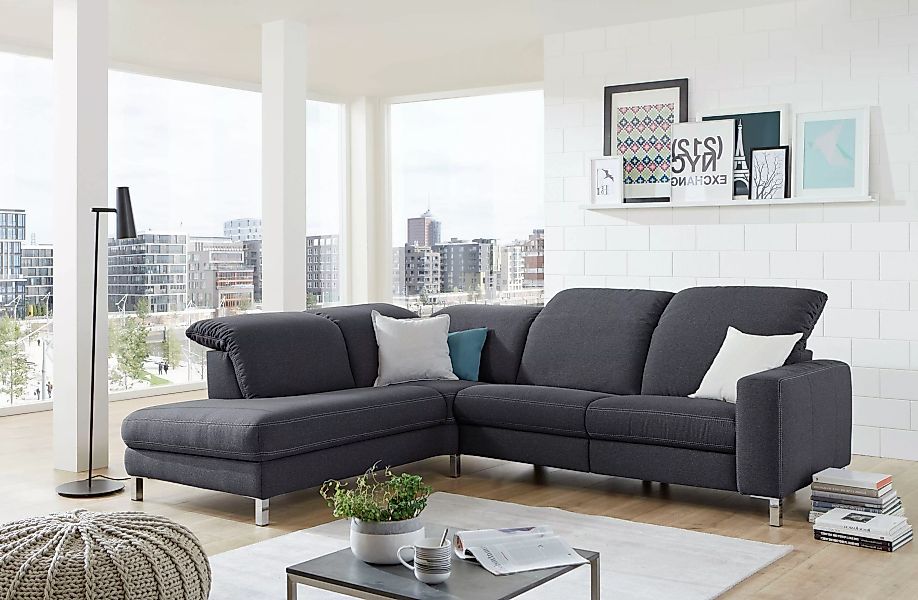 3C Candy Ecksofa »Homely bequem und komfortabel, mit verstellbaren Kopfteil günstig online kaufen