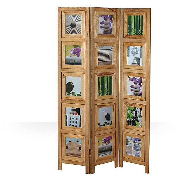 Homestyle4u Paravent Raumteiler Holz Trennwand Fotowand günstig online kaufen