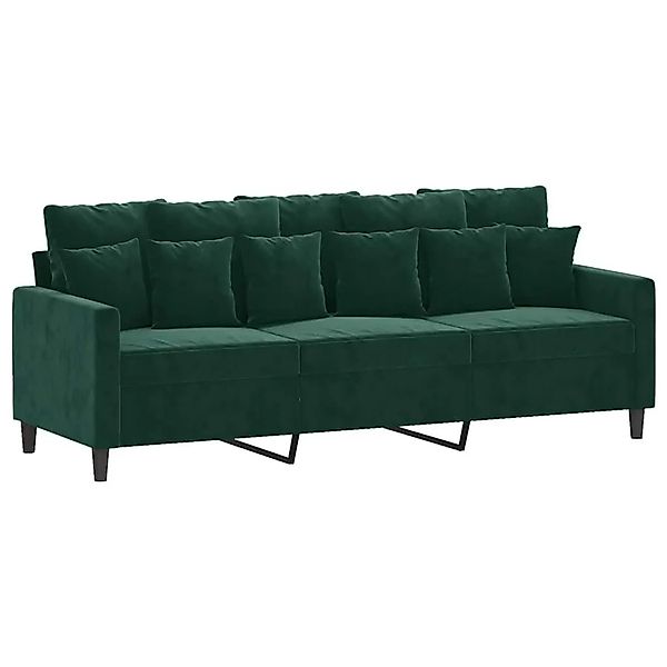 vidaXL 3-Sitzer-Sofa Dunkelgrün 180 cm Samt 359315 günstig online kaufen