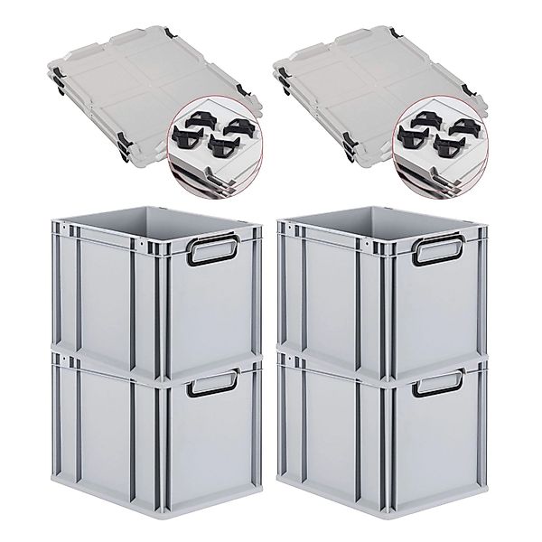 PROREGAL SuperSparSet 4x Eurobox Nextgen Color Mit Auflagedeckel HxBxT 32x3 günstig online kaufen