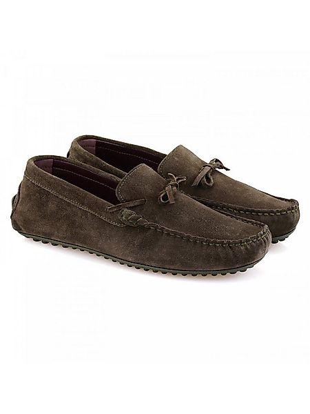 Desa Herren-Slipper aus Wildleder – Lederfutter, Ledersohle, flacher Absat günstig online kaufen