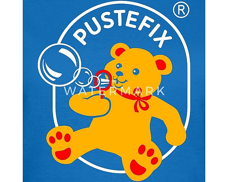 Spreadshirt T-Shirt PUSTEFIX Logo Der Seifenblasen Bär Kostüm Karneval Frau günstig online kaufen