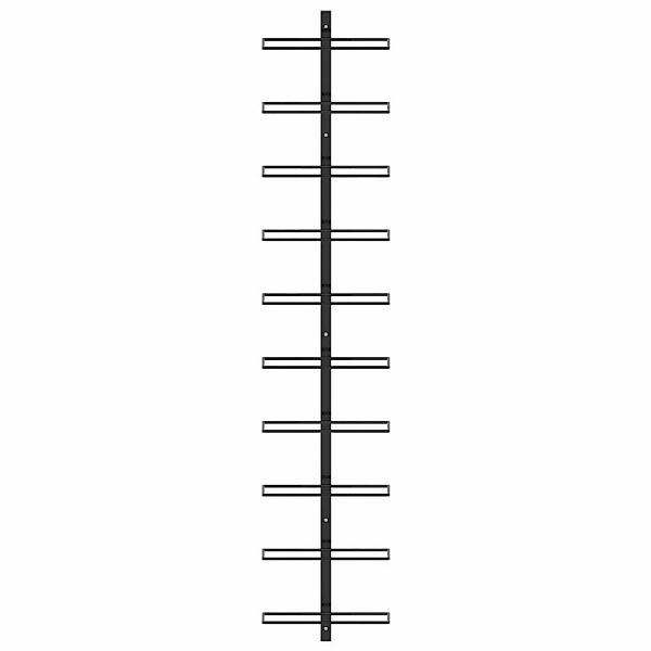 vidaXL Wand-Weinregal für 10 Flaschen Schwarz Metall günstig online kaufen