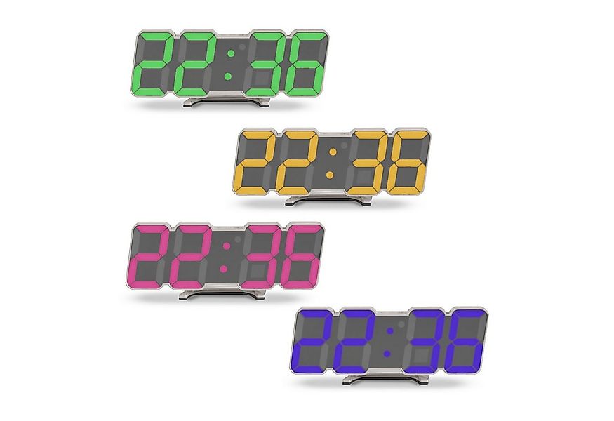 Wanduhr LED-Wand- und Tischuhr mit praktischem Wecker günstig online kaufen