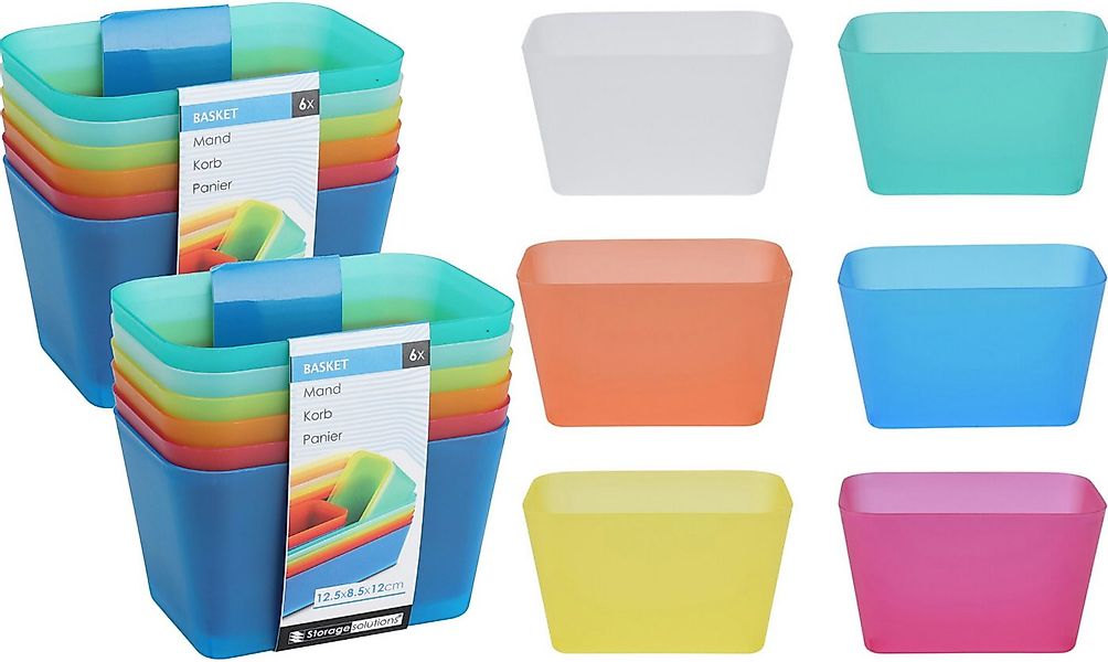Koopman Aufbewahrungsbox Teilebox 12x8x12 cm Bunt 12 er Set (12 St), 12 Stk günstig online kaufen
