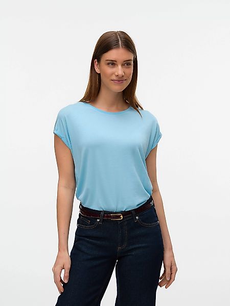 Vero Moda Rundhalsshirt "VMAVA PLAIN SS TOP GAJRS NOOS" günstig online kaufen