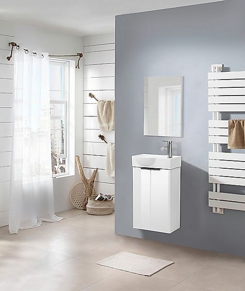 welltime Badmöbel-Set Sienna Gästebad platzsparend, (Komplett-Set, 3-St., 3 günstig online kaufen