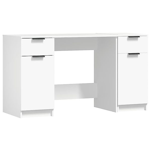 vidaXL Schreibtisch Schreibtisch mit Beistellschrank Weiß günstig online kaufen