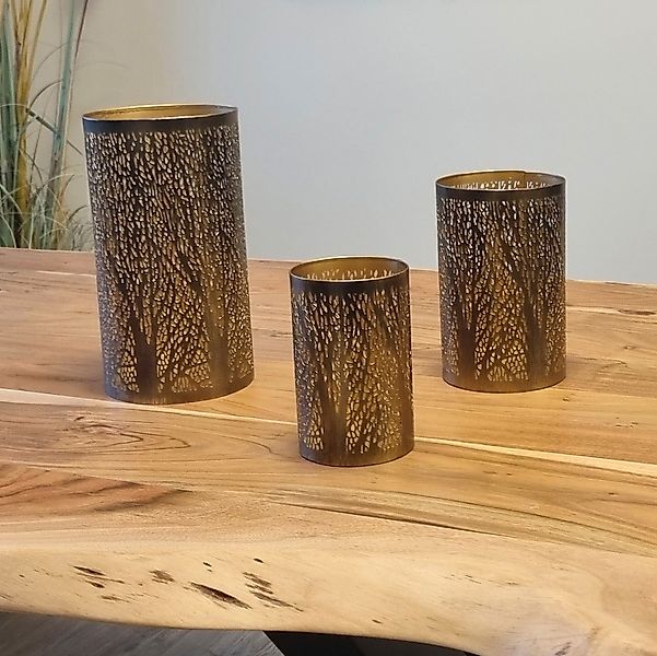 Ambiente Haus Kerzenlaterne "Laterne Walddesign - (H) 28 cm", (1 St.) günstig online kaufen