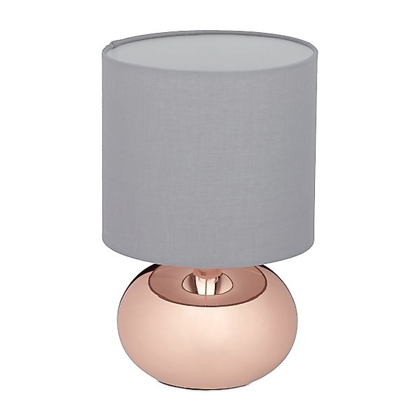 relaxdays Nachttischlampe Touch, Kupfer günstig online kaufen