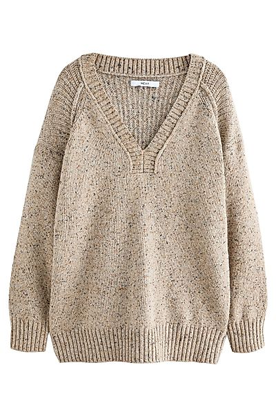 Next V-Ausschnitt-Pullover Längerer Pullover mit V-Ausschnitt, günstig online kaufen