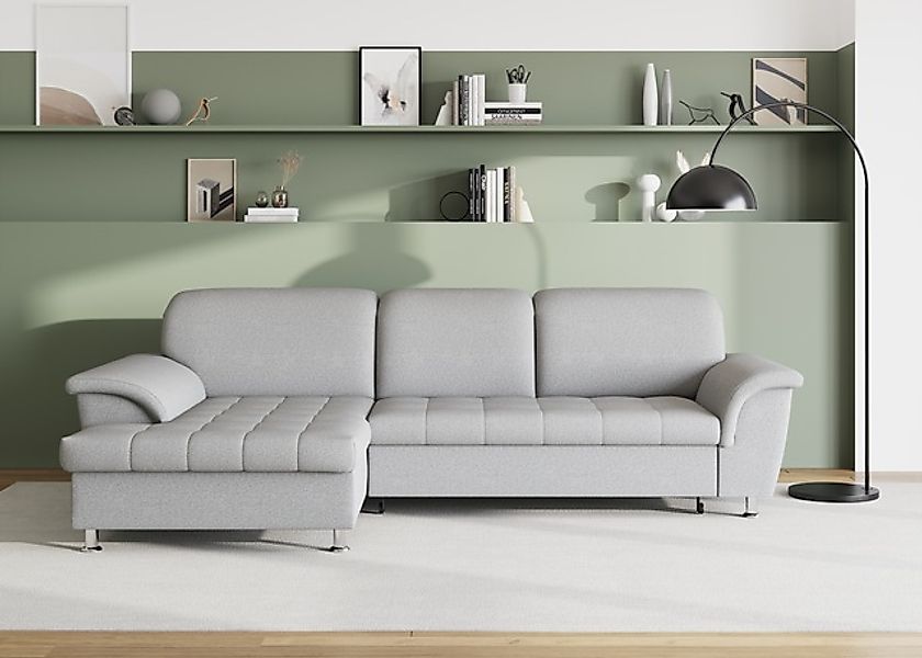 DOMO collection Ecksofa »Franzi Steppung im Sitzbereich B7T/H: 278/162/80 c günstig online kaufen