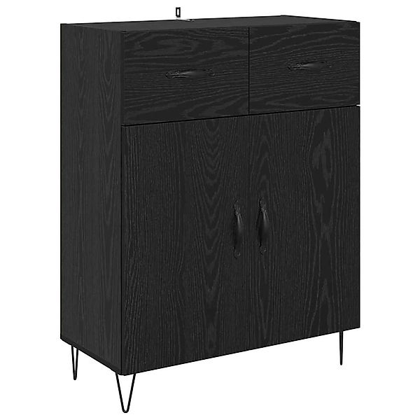 vidaXL Sideboard Schwarz Eichen-Optik 69,5 x 34 x 90 cm Holzwerkstoff 88227 günstig online kaufen