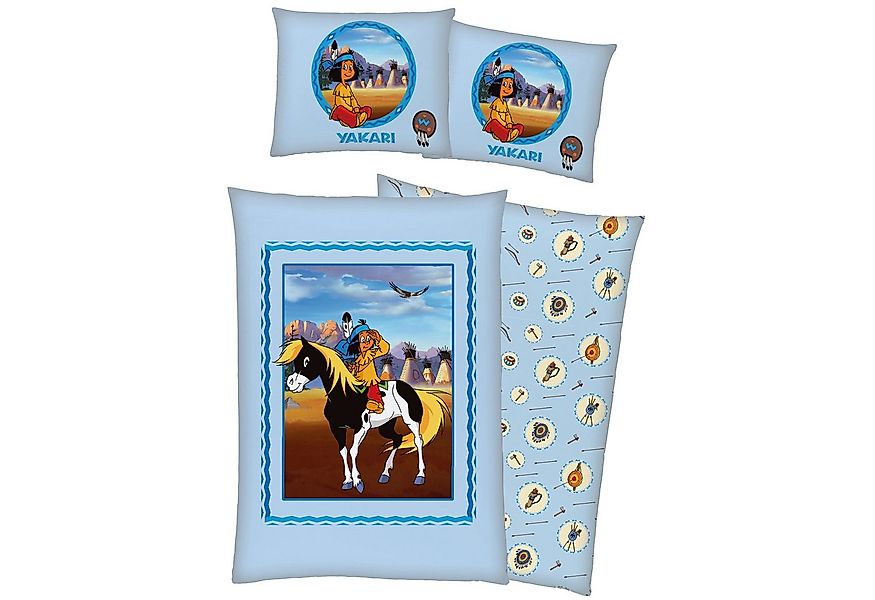 BERONAGE Kinderbettwäsche Yakari Tipi Bettwäsche Linon / Renforcé, 100% Bau günstig online kaufen