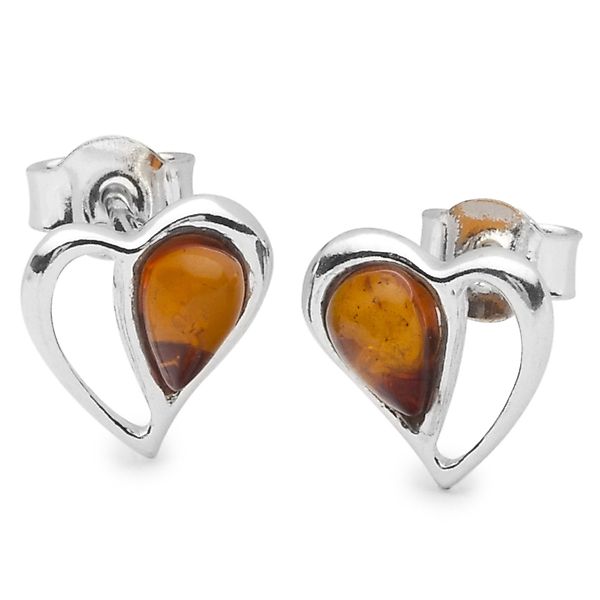 OSTSEE-SCHMUCK Paar Ohrstecker Ostsee-Schmuck Ohrstecker Herz günstig online kaufen