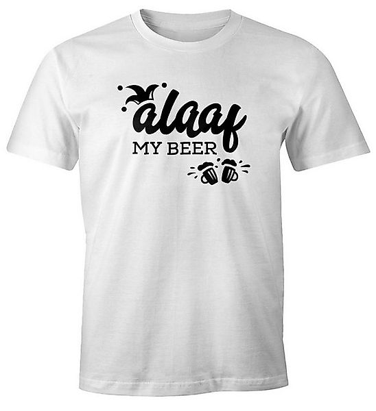 MoonWorks Print-Shirt Herren T-Shirt Alaaf My beer Wortspiel Fasching Fastn günstig online kaufen