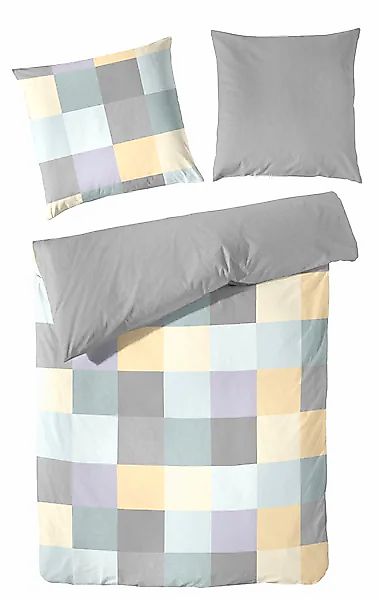 Primera Bettwäsche »Edelflanell-Bettwäsche Pixelkaro« 2 Stk. tlg. mit farbe günstig online kaufen