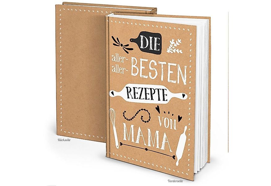 Logbuch-Verlag Dekofigur Rezeptbuch REZEPTE VON MAMA - DIN A4 leeres Buch z günstig online kaufen