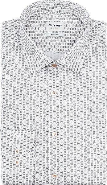 OLYMP Level 5 Hemd Druck Beige - Größe 40 günstig online kaufen