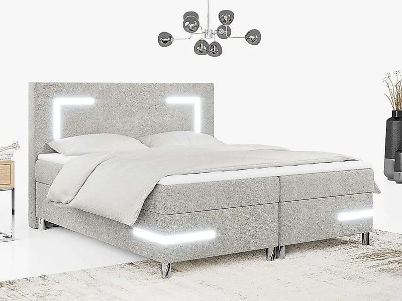 DB-Möbel Boxspringbett "APOLLO" mit LED, Bettkasten, Funktionsbett mit Topp günstig online kaufen