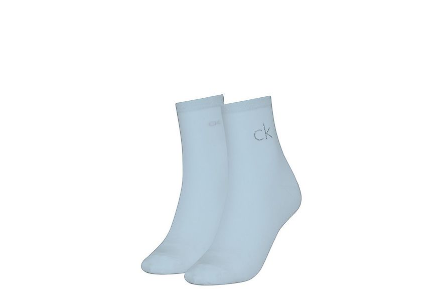 Calvin Klein Jeans Socken CK WOMEN SHORT SOCK 2P SHINY LOGO (2 Paar) 1x mit günstig online kaufen