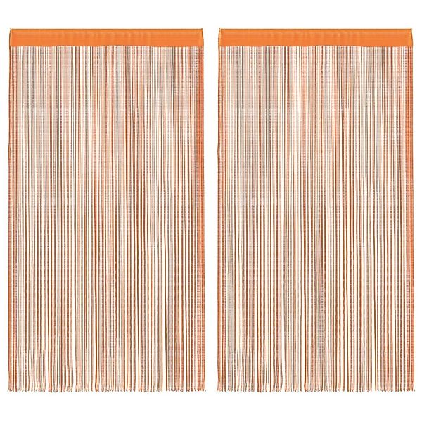 vidaXL Fadenvorhänge 2 Stk Orange 100x250 cm 4102043 günstig online kaufen