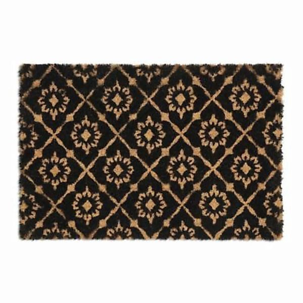 relaxdays Kokos Fußmatte mit Ornamenten schwarz/braun günstig online kaufen