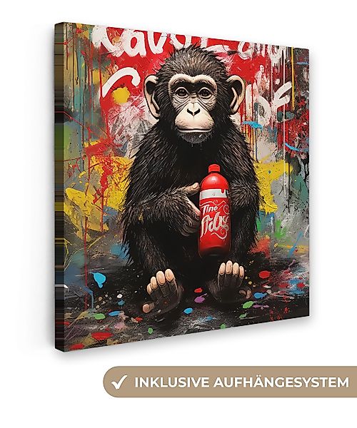 OneMillionCanvasses® Leinwandbild Affe - Graffiti - günstig online kaufen
