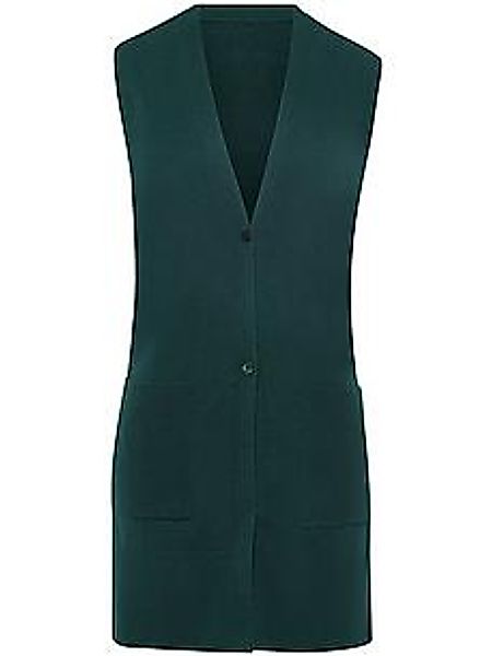 Long-Strickweste aus Schurwolle und Kaschmir Peter Hahn grün günstig online kaufen