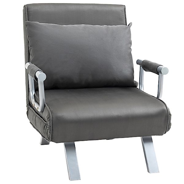 HOMCOM Sessel mit Armlehne, 3-in-1 Gästebett, Klappmatratze, Klappbett (Sch günstig online kaufen