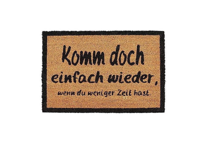 relaxdays Fußmatte Kokos KOMM WIED, Höhe: 15 mm günstig online kaufen