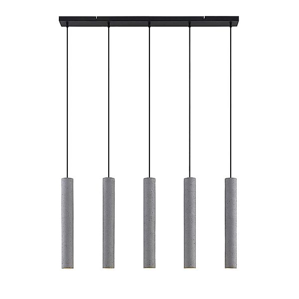 Lindby Beton Pendelleuchte Concretto 9626281 Modern in Alu aus Beton 5-flam günstig online kaufen