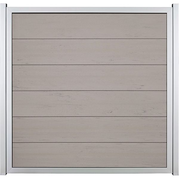 GroJaViento Zaunelement Bi-Color Sand 180 x 180 cm Rahmen: Silber günstig online kaufen