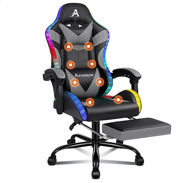 ALFORDSON Gaming-Stuhl Massagestuhl mit LED, ergonomischer günstig online kaufen