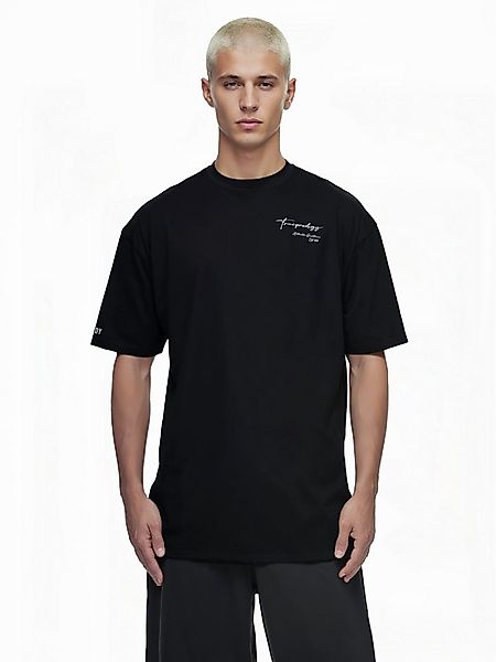 trueprodigy Oversize-Shirt Marin Logoprint Rundhals dicker Stoff günstig online kaufen